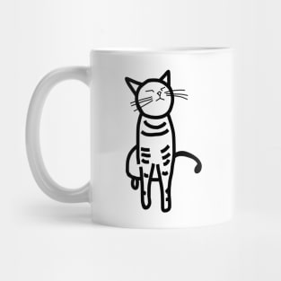 Cat Doodle with Thick Black Line Mug